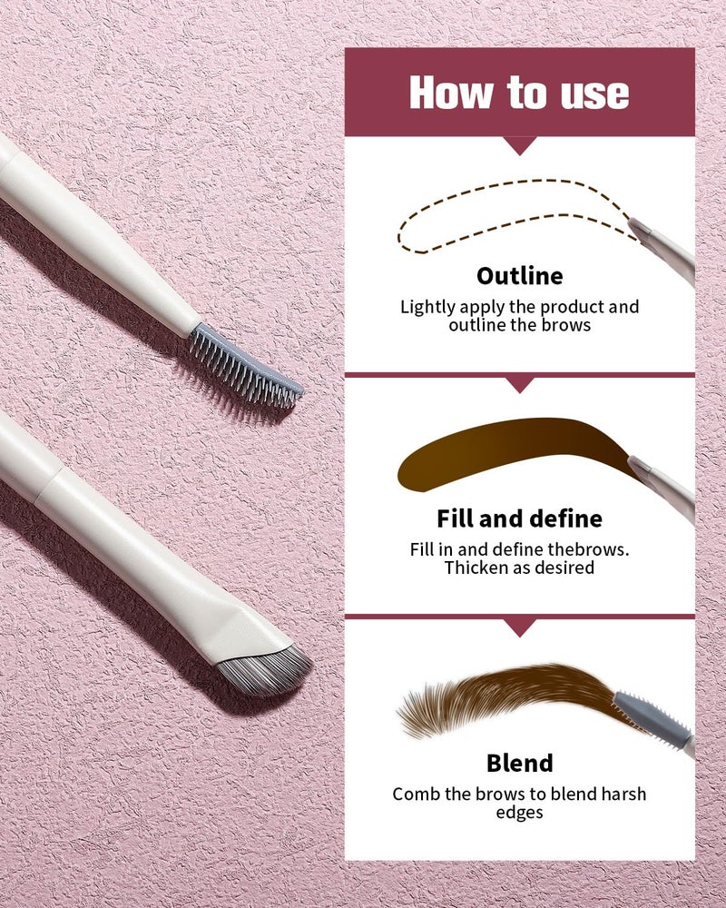 EIGSHOW Dual-Ended Precision Eyebrow Brush and Comb for Eyeliner Lining, Sculpting Brows, Professional Eye Makeup Tools (D109B) - Image 3